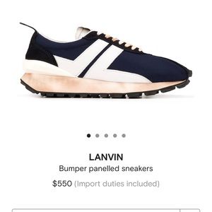 Lanvin bumper navy worn once condition 9.5/10
